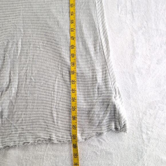 We The Free Tunic Oversized Funnel Neck Raw Hem Gap Back Women's Large Grey - Picture 9 of 10